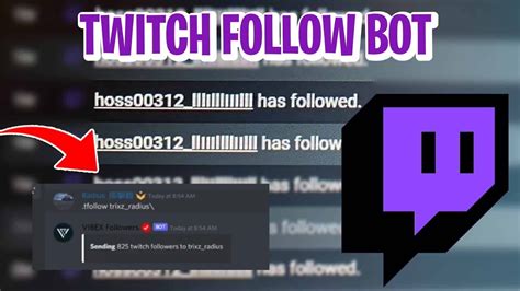 The OBS and Xsplit integration bots allow you to show your Discord server and community on your stream. . Twitch follow bot discord github